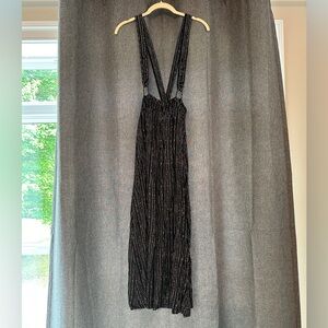 Black and Multi-Colored Overall Skirt